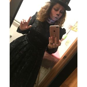 Vintage black lace dress size S/M